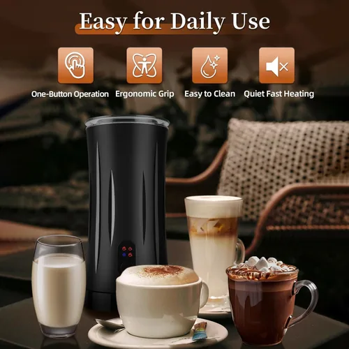 Miniatura 8 de 4-in-1 Milk Frother, Liksiy Milk Frother and Steamer, Auto Shut-Off Coffee Frother with Hot & Cold Foam, Quiet Design Frother Machine for Latte