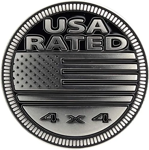 Miniatura 6 de Insignia Automotriz de Metal 4x4 Duck Rated Diseñada Específicamente para el Jeep Wrangler o Cherokee ~ ¡Pégala en Cualquier Lugar! (DR-Badge)