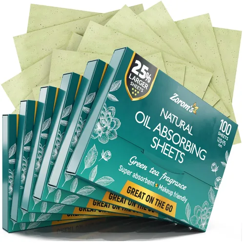 Miniatura 10 de Hojas de secado de aceite natural para cara con carbón de bambú, 25% más grandes, 1 unidad/100 hojas absorbentes de aceite aptas para maquillaje