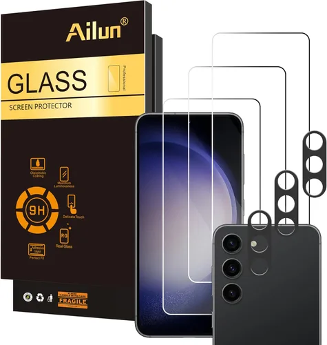 Miniatura 8 de Ailun Protector de Pantalla de Vidrio para Galaxy S25 Ultra [6.9 Pulgadas] 3Pack + 3Pack Lente de Cámara de Vidrio Templado Desbloqueo por Huella