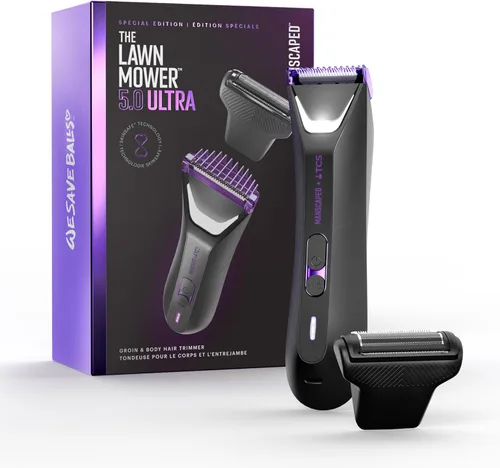 Miniatura 9 de MANSCAPED® The Lawn Mower® 5.0 Ultra - Cortadora de pelo para ingle y cuerpo – Cortadora SkinSafe® de doble cabeza y hojas de aluminio, peluquería