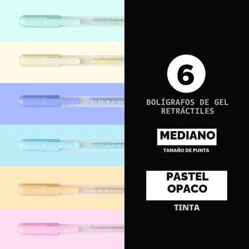 Miniatura 2 de SAKURA Gelly Roll - Bolígrafos retráctiles, juego de bolígrafos pastel para escritura decorativa, punta de 0.031 in, sin sangrado, pasteles de luz