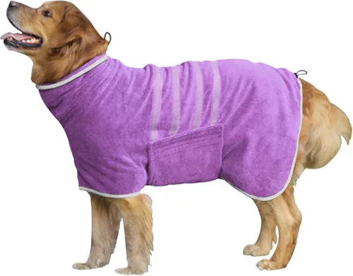 Miniatura 8 de Abrigo de Secado para Perros - Toalla de Baño para Perros de Secado Rápido - Bata de Baño para Mascotas de Microfibra Super Absorbente, Abrigo