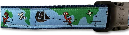 Miniatura 6 de Collar de perro grande de 15-22 pulgadas ancla náutica azul rojo collar ajustable hecho a mano USA