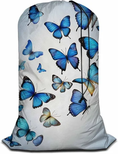 Miniatura 19 de Swono Bolsa de lavandería extra resistente de jirafa colorida, diseño de jirafa arcoíris de acuarela, bolsa con cordón ajustable y tela resistente