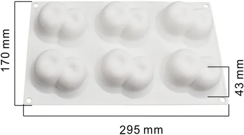 Miniatura 4 de Surakey Molde de cereza de 6 cavidades para hornear, postre, gelatina, helado, formas de frutas, molde de silicona para chocolate, dulces