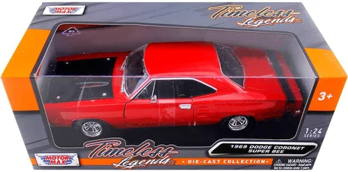 Miniatura 6 de MOTOR MAX 1:24 W/B AMERICAN CLASSICS 1969 DODGE CORONET SUPER ABEJA