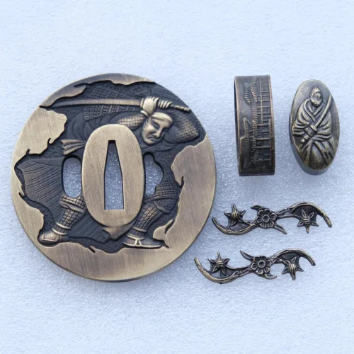 Miniatura 26 de Espada samurái japonesa KOSHIRAE – TSUBA FUCHI KASHIRA MENUKI 68-100