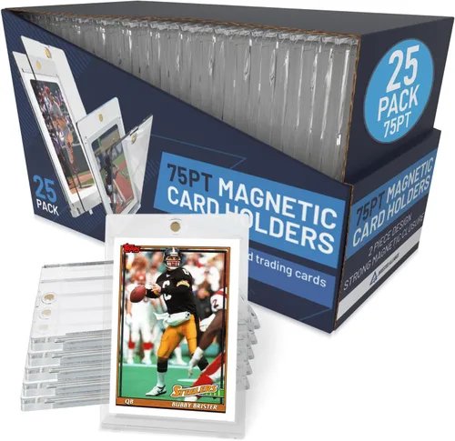 Funda magnética premium de 35PT - 360PT para tarjetas | Soporte magnético para cartas de intercambio, deportes profesionales, fútbol americano,