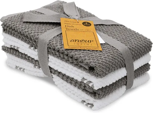 Miniatura 15 de Amour Infini paños de cocina y repasadores, 100 % algodón, muy absorbentes, se pueden lavar a máquina