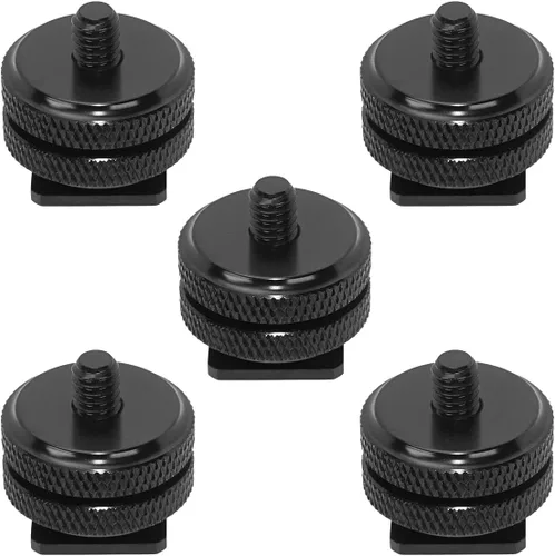 Miniatura 5 de SIOTI Soporte para zapata caliente para cámara, 3 paquetes, aleación de aluminio, tratamiento de oxidación, compatible con montaje general de zapata