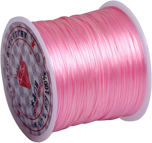 Miniatura 14 de Collar de cuentas transparentes de 0.020 in, color verde, elástico, para hacer pulseras y joyas