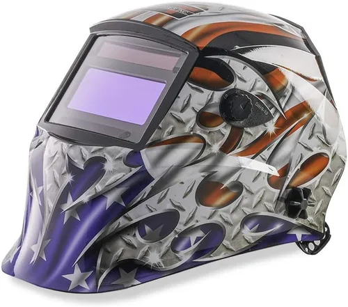 KT Industries Casco de soldadura de oscurecimiento automático de acero americano (4-1052)