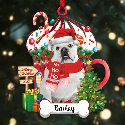 Miniatura 76 de Amantes de los perros de Navidad – Navidad de perros disponibles para muchos perros Shi Tzu – Adorno con forma personalizada, adorno de Navidad