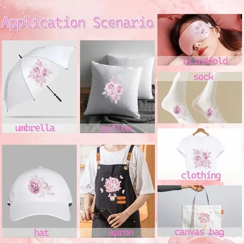 Miniatura 6 de 3 parches de flores para planchar para ropa, transferencia de mariposa, rosas rosas, flores, adhesivos para planchar para ropa, camisetas, jeans