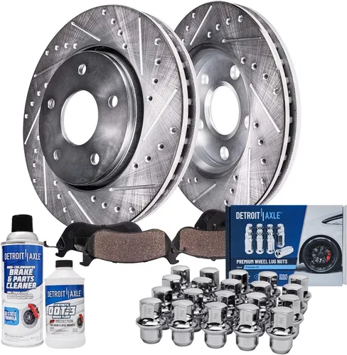 Miniatura 11 de Detroit Axle - Rotores de freno para Ford Mustang 2015, 2016, 2017, 2018, 2019, 2020, 2021, 2022, 2023, repuesto de rotores de freno de disco