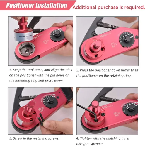 Miniatura 3 de JRready ACT-M309 Herramientas de mano Herramienta de prensado de cables Industrial Rango de media corriente ajustable Herramientas de crimpado
