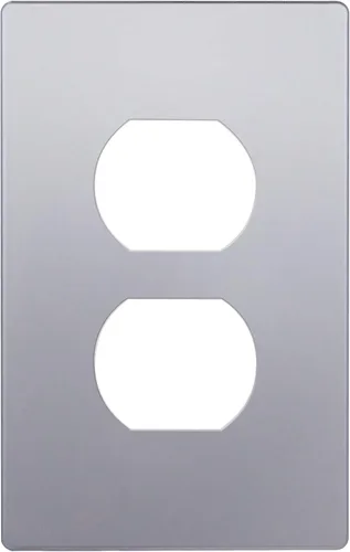 Miniatura 44 de ENERLITES Placa de pared de salida de receptáculo dúplex de tamaño mediano, placas de cubiertas de toma de corriente, tamaño medio de 1 banda, 4.88