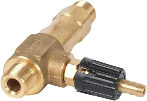 Miniatura 5 de Inyector químico para lavadora a presión de 1-2 GPM para bomba general, control ajustable, arandela de potencia, inyector aguas abajo, orificio