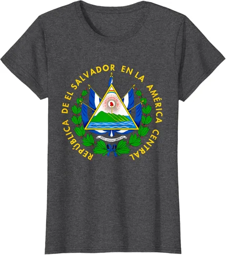 Miniatura 5 de Camiseta con diseño de emblema de la bandera de El Salvador