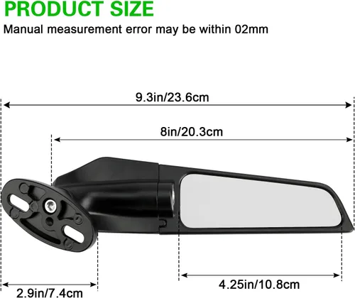Miniatura 2 de Espejo retrovisor de motocicleta para Yamaha R1 R3 R6S para Honda CBR600RR CBR1000RR CBR300RR para Ninja 400 ZX6R ZX10R para Suzuki GSXR600 GSXR750