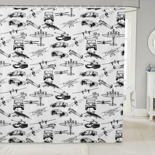 Miniatura 43 de Manfei Cortinas de ducha para niños con lazo de dibujos animados, diseño de mariquita, escarabajo, insecto, niñas, niños, cortinas impermeables