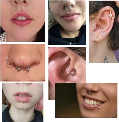 Miniatura 3 de NZDLM Clear & Gold - Anillos para tabique de 0.56 oz y 0.63 oz, anillos de nariz para tabique para mujeres y hombres, kit de anillos de septum
