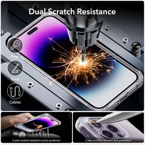 Miniatura 6 de ESR Funda para iPhone 14, compatible con MagSafe, funda de cuerpo completo a prueba de caídas de grado militar con protector de pantalla de vidrio