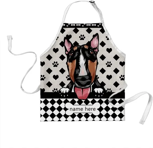 Miniatura 13 de Delantal lindo de lunares de perro personalizado Peeking Dog Boxer, Boxer-2