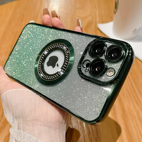 Miniatura 204 de Misscase Funda magnética con purpurina para iPhone 11 compatible con MagSafe, protección completa, delgada, a prueba de golpes, antiarañazos