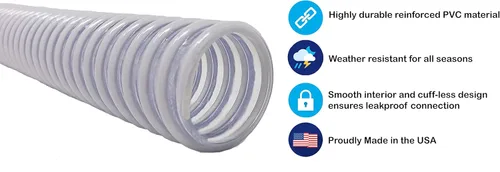 Miniatura 2 de Sealproof Manguera de conexión de bomba de filtro de piscina de 1.25 pulgadas (1.260 in) para piscinas sobre el suelo de 1-1/4 pulgadas y sistemas