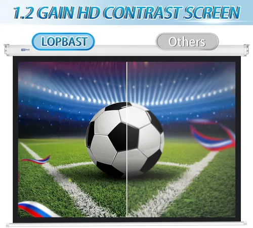 Miniatura 5 de Pantalla de proyector motorizada de 100" - Pantalla de películas para interiores y exteriores Pantalla eléctrica de 100 pulgadas 16:9