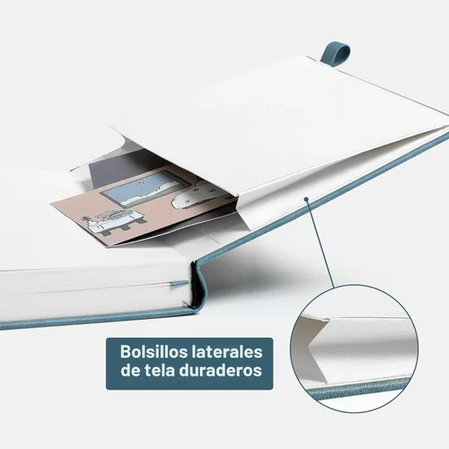 Miniatura 5 de CAGIE Cuaderno rayado, 320 páginas cuaderno rayado grueso para la universidad, papel de 100 g/m², diarios de tapa dura de cuero A5 para escribir Azul