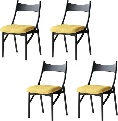 Miniatura 13 de Sillas de comedor de madera, sillas de comedor, silla de cocina, silla lateral de cocina con respaldo alto con paquete suave para salas de estar