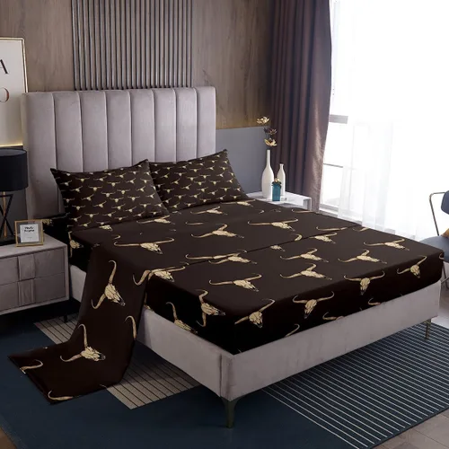 Miniatura 33 de Erosebridal Woodland Animals Bed Sheets Twin Bear Deer Wolf Hunting Theme Sheet Set for Kids Boys Girls Rustic Cabin Lodge Decor Sheets Farmhouse