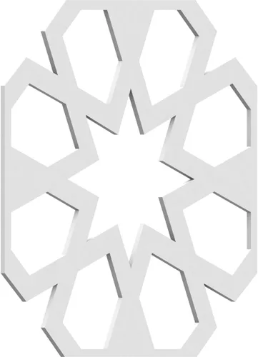 Miniatura 55 de Jackson Decorative Fretwork Wood Wall Panels, Large, 23 3/8" W x 23 3/8" H x 1/4" T, Cherry