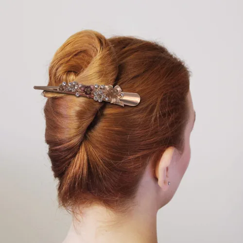 Miniatura 4 de 2 pinzas para el cabello de metal con pico de cocodrilo y pico de cocodrilo, estilo bohemio, iris, libélula, para mujer