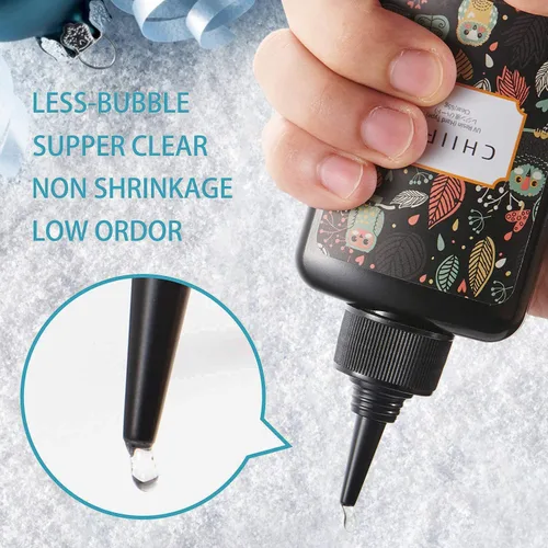 Miniatura 3 de SANAAA Resina UV Transparente Dura Tipo Claro 100g, Resina de Secado UV Activado por Luz Solar para Hacer Joyería DIY de Pendientes y Colgantes