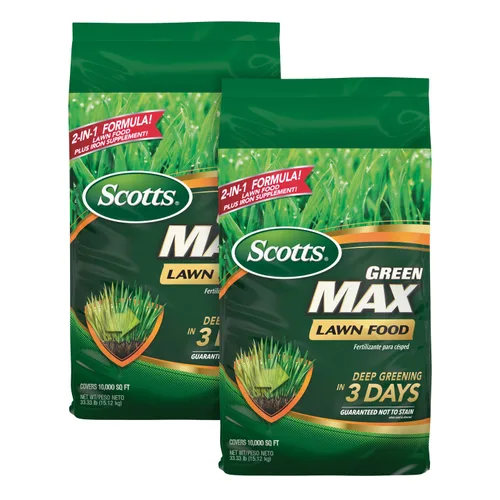 Miniatura 18 de Scotts Green Max Lawn Food, fertilizante para césped y suplemento de hierro para césped más verde, 10,000 pies cuadrados, 33.33 libras.