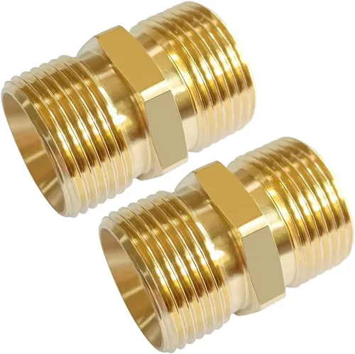 Miniatura 11 de Uenede 2 acopladores de latón para lavadora a presión, M22-0.551 in macho x 1/4 pulgadas conexión rápida, 5000PSI métrico, acoplamiento de pezón