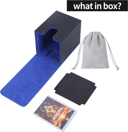 Miniatura 5 de AFIING MTG Caja de Mazo para Commander Display, Caja de Cartas que Cabe 100 Cartas con Doble Funda, Caja de Almacenamiento Magic Commander TCG con 2