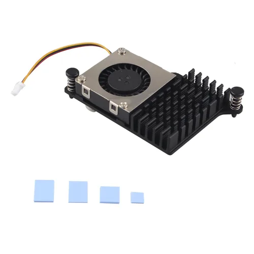 Miniatura 6 de ZDE ZP536 Enfriador activo para Raspberry Pi 5 disipador de calor de aluminio soplador controlado por temperatura PWM Ventilador de refrigeración