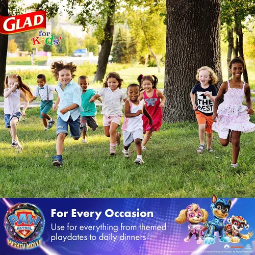 Miniatura 5 de Glad Cuencos de papel de Paw Patrol para niños, diseño de escudos, cuencos desechables con diseño apto para niños, duraderos y divertidos