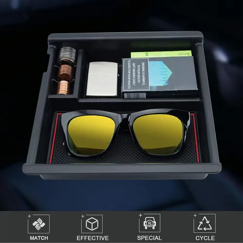 Miniatura 5 de JKCOVER Organizador de accesorios de consola central compatible con Toyota Tacoma 2016 2017 2018 2019 2020 2021 2022 2023, bandeja de inserción