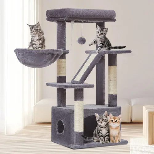 Miniatura 13 de Taoqimiao Árbol para gatos, torre para gatos de 38.5 pulgadas para gatos de interior, adecuado para gatitos con lujoso condominio para gatos