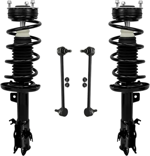 Miniatura 90 de Detroit Axle - Kit de 4 piezas RWD Puntales Delanteros Barras Estabilizadoras para Ford F-150 2021 2022 2023 2024, 2 Puntales con Resorte Helicoidal