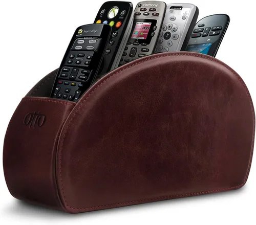 Miniatura 9 de Londo Soporte para Control Remoto con 5 Bolsillos - Guarda Controles de DVD, Blu-Ray, TV, Roku o Apple TV - Cuero Genuino Italiano con Forro
