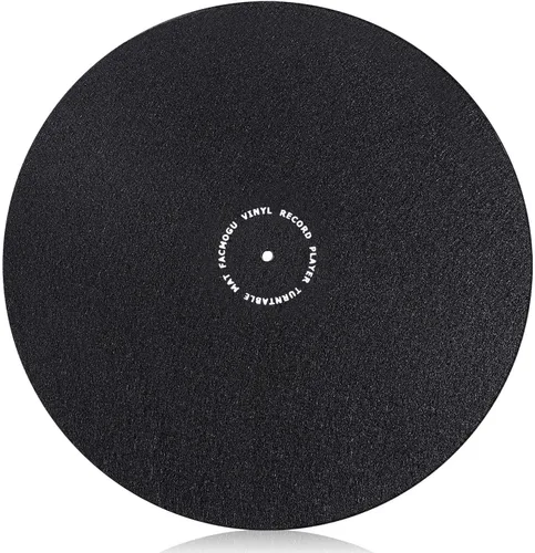 Facmogu Alfombrilla giratoria de lana de 12 pulgadas, alfombrilla antivibración para reproductor de vinilo fonógrafo LP