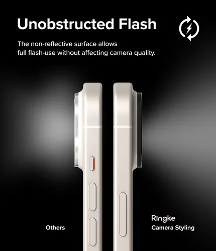 Miniatura 5 de Ringke Estilo de cámara [Haz que el teléfono se vea mejor] Compatible con protector de lente de cámara iPhone 15 y protector de lente de cámara