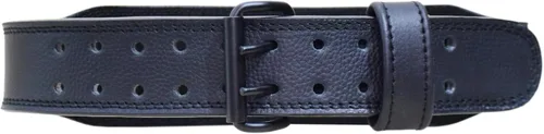 Miniatura 2 de Cinturón de elevación de cuero suave de vaca superior de alta calidad, grosor de 0.276 in, hebilla de acero inoxidable de dos puntas, hilo